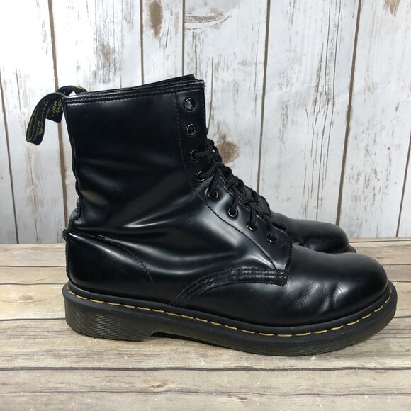 Dr. Martens Patent Leather Combat 8 Eye Boots Womens Size 10 Lace Up Shiny - Picture 5 of 12